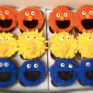 Sesame Street themed cupcake